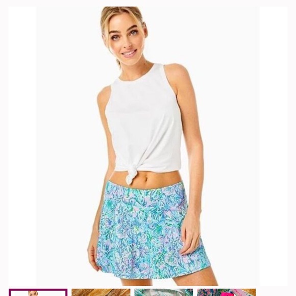 Lilly Pulitzer Luxletic Blue and Green Patterned Apparel - Picture 7 of 7